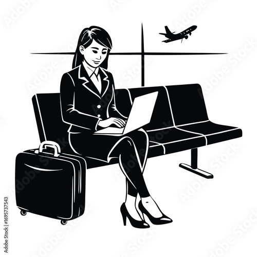 business woman sitting on a chair