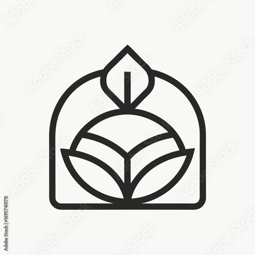 Minimal Hay Bale Outline Logo Design