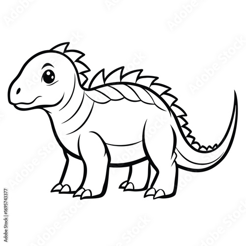 Ankylosaurus vector illustration