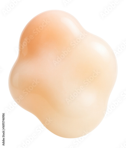 Blob with a soft gradient and a translucent finish in peach