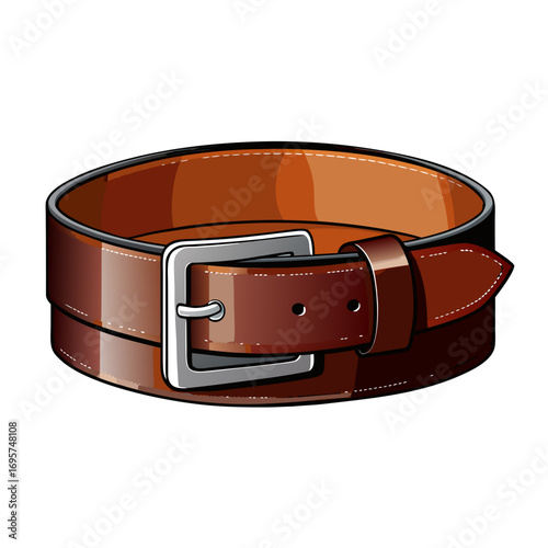 brown leather belt