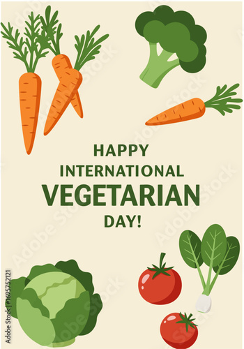 Happy International Vegetarian Day! Celebrate with Fresh Vegetables, Fruits, and a Healthy Lifestyle