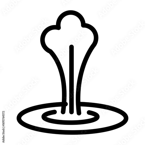 Active Geyser Line Icon of Volcanoes & Geysers Icon Set