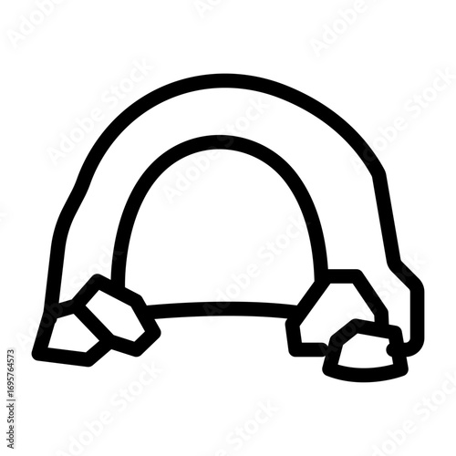 Arch Cave Line Icon of Caves & Caverns Icon Set