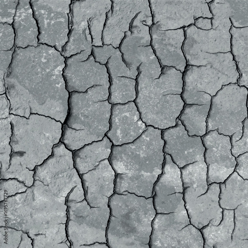 Close up of dry cracked earth texture abstract natural pattern background