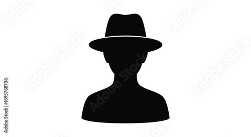 man wearing hat with mysterious aura silhouette