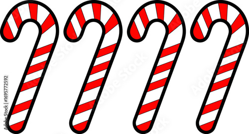 Christmas candy cane vector illustration holiday season
