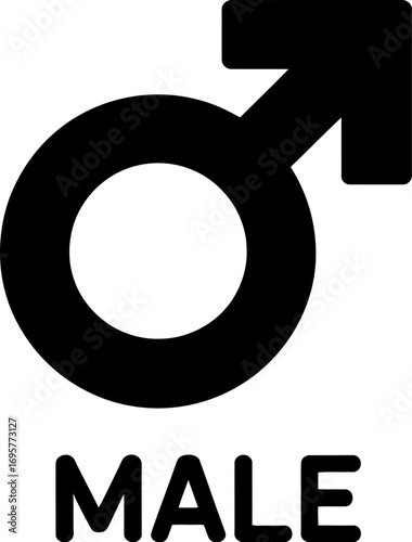 Male symbol vector gender sign man icon mars astrology graphic