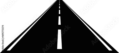Road highway asphalt travel transportation journey vector art