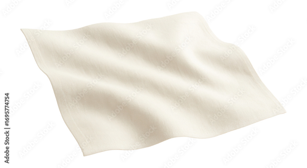 Fototapeta premium Flat cotton fabric with smooth surface and light color