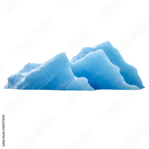 Iceberg:  A Glacial Formation Illustration isolated on transparent background