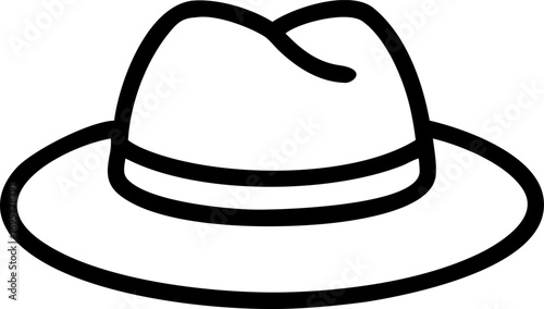 Illustration of hats isolated vector, Fashion headwear line art, Cozy winter hats artwork, Decorative head accessory vector