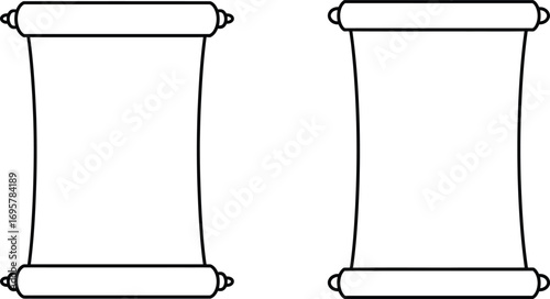 simple line drawing of two cylindrical objects side by side