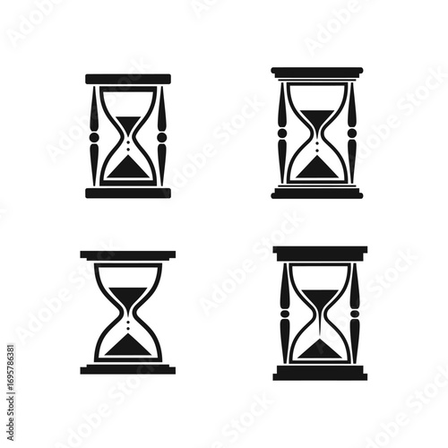 Hourglass Icons Time, Measurement, Sand, Antique, Vintage