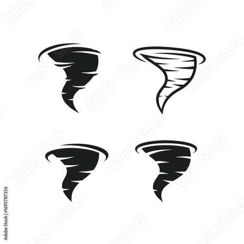 Tornado Vortex Collection Dynamic Weather Icons for Design Projects