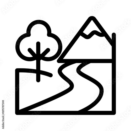 Park Trail Line Icon of National Parks Icon Set