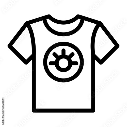 Souvenir T-Shirt Line Icon of Souvenirs & Gifts Icon Set