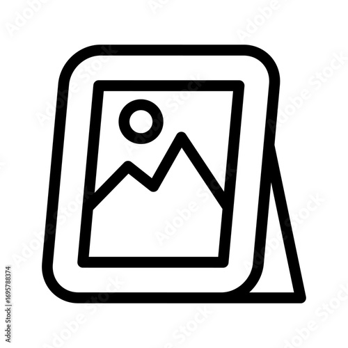 Framed Photo Line Icon of Souvenirs & Gifts Icon Set