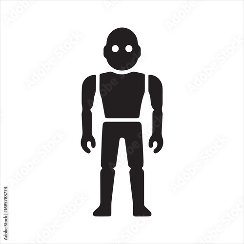 humanoid robot vector icon