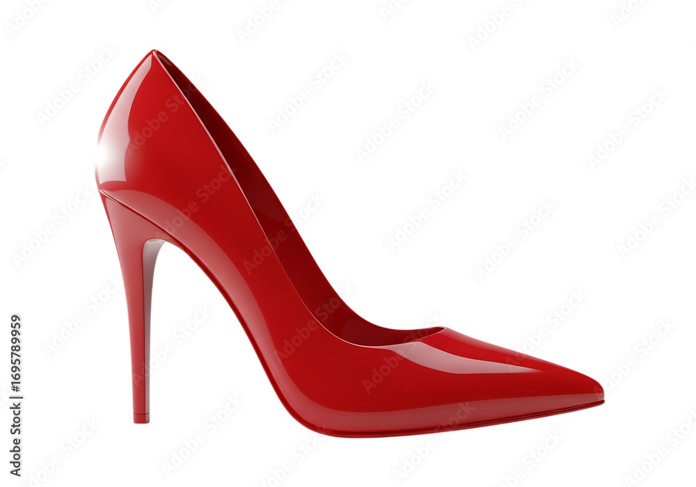 Obraz premium Elegant Red High Heel Shoe Symbol of Fashion and Femininity