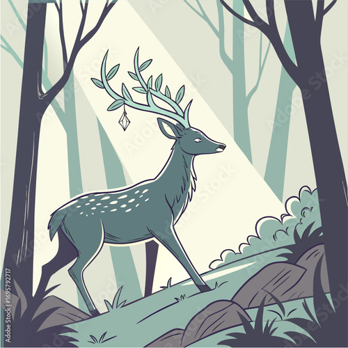 deer in the woods