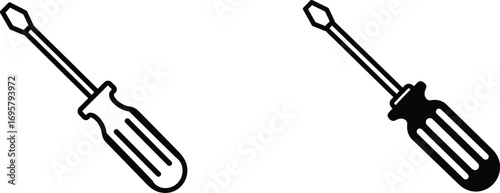 simple illustration of two screwdrivers side by side