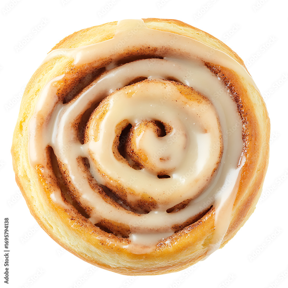 Fototapeta premium Cinnamon Roll with Cream Cheese Icing