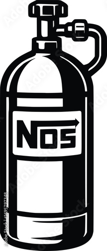nitro cylinder vector illustration