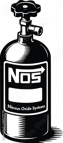 nitro cylinder vector illustration