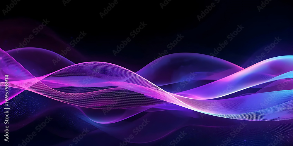 Fototapeta premium Abstract Purple Blue Waves