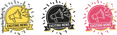 Announcing exciting news with a vibrant megaphone illustration and radiating energy