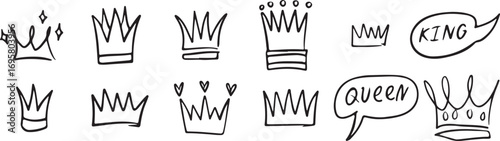 Crown Icons, Royal Symbols, Crown Art, Regal Sketches, Royalty Doodles, Elegant Crowns, Regal Art, Crown Designs, Royal Illustrations, Kings and Queens, Crown Patterns, Coronation Symbols, Noble Desig