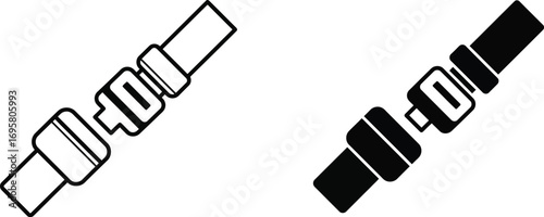 two belts with buckles shown side by side for comparison