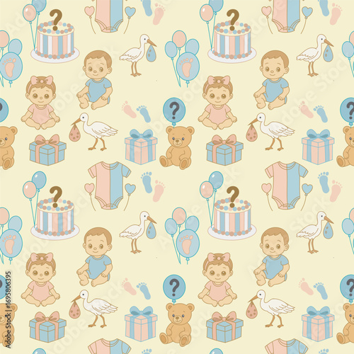 cute baby shower cartoon