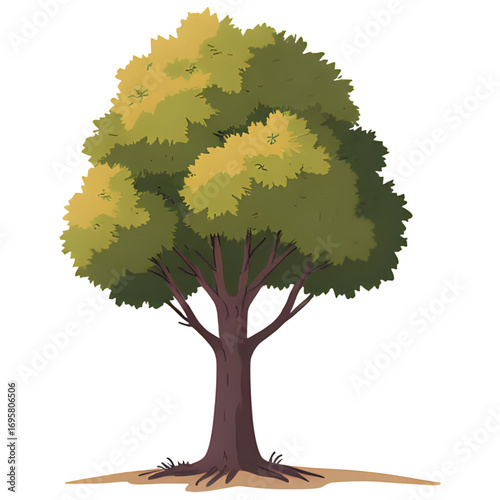 Trees, transparent background, the relaxing shade of nature