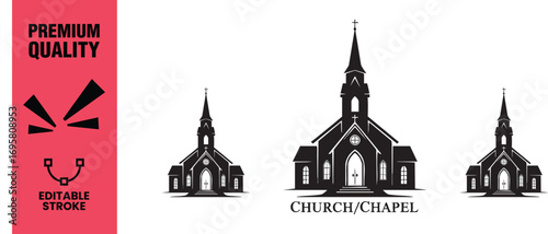Church or chapel, a place of worship, faith, and community, perfect for religious events, architectural studies, or any project needing a spiritual and historical touch