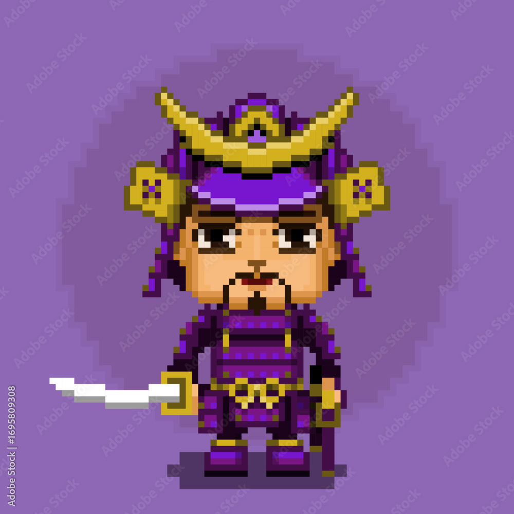 Fototapeta premium Pixel Art Samurai