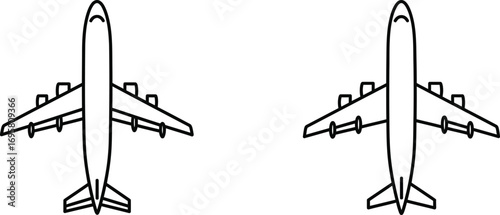 two airplanes flying side by side in clear sky