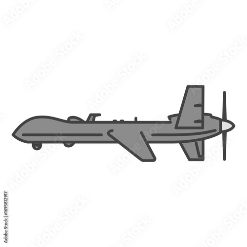 軍用のプロペラ無人偵察機・無人航空機（UAV・無人機）