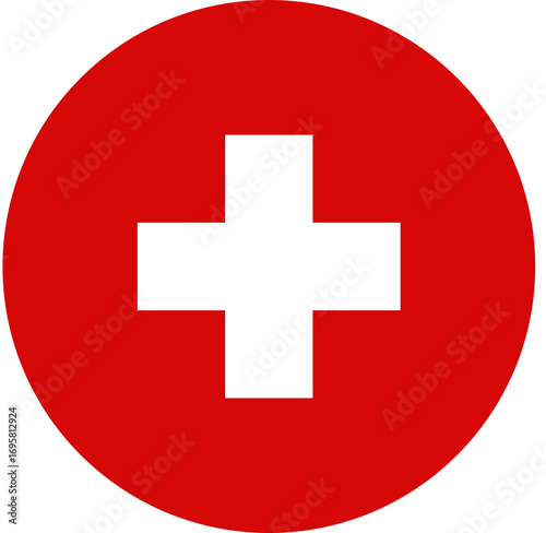 switzerland flag button