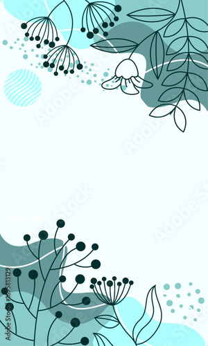 elegant floral hand draw in soft background