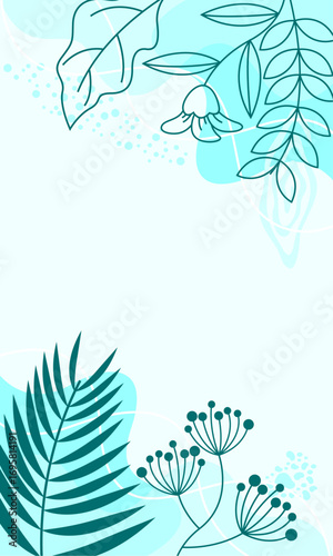 elegant floral hand draw in soft background