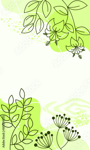 elegant floral hand draw in soft background