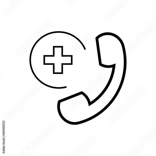 healthcare call center flat icon logo illustration vector isoalated, suitable for web design , logo , app and more