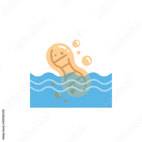 Joyful bath toy splashing happily in bubbly water, pure childhood fun