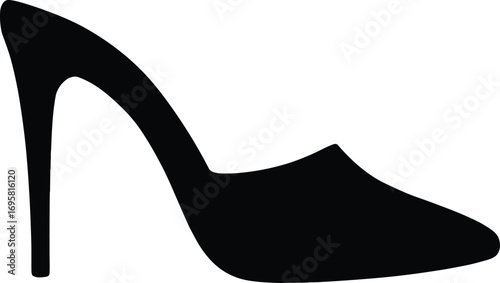 Mule High Heel – Minimal Vector Backless Stiletto Silhouette