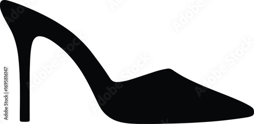 Mule High Heel – Minimal Vector Backless Stiletto Silhouette