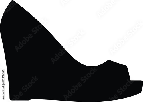 Wedge Heel – Minimal Vector Women’s Shoe Silhouette