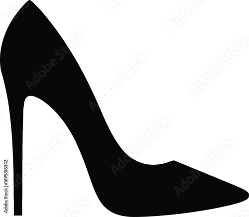 Slingback High Heel – Minimal Vector Silhouette