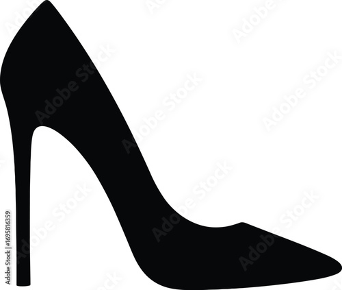 Slingback High Heel – Minimal Vector Silhouette